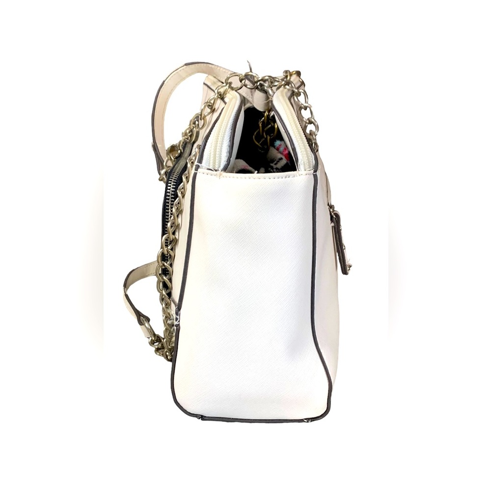 Nicole Miller White Tess Chain Detail Purse - Picture 4 of 12